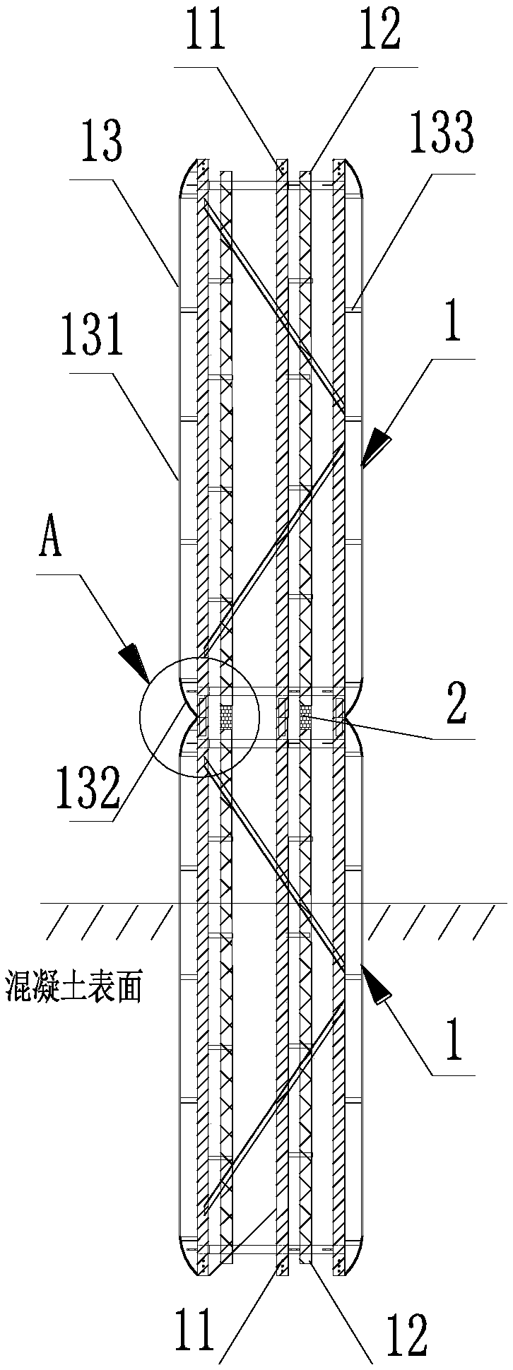 A grouting pipe frame for steel pipe piles and its laying method