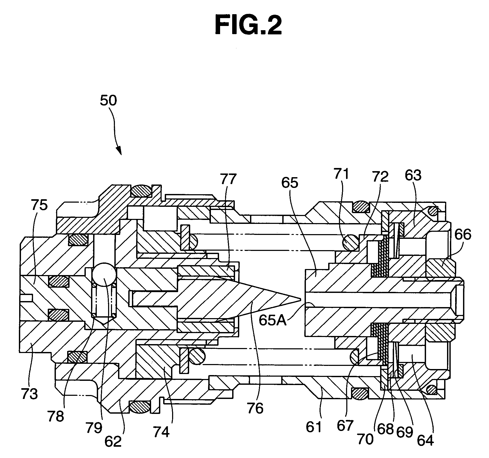 Valve structure of hydraulic shock absorber for vehicle