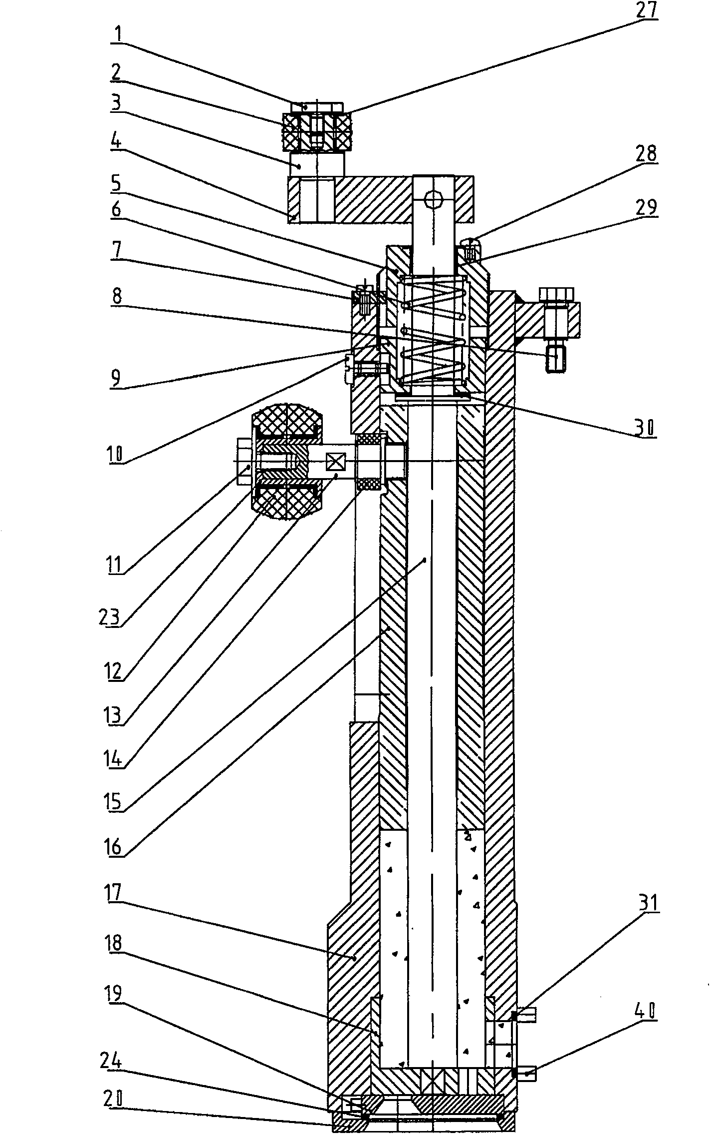 Quantitative filling valve containing pulp type beverage