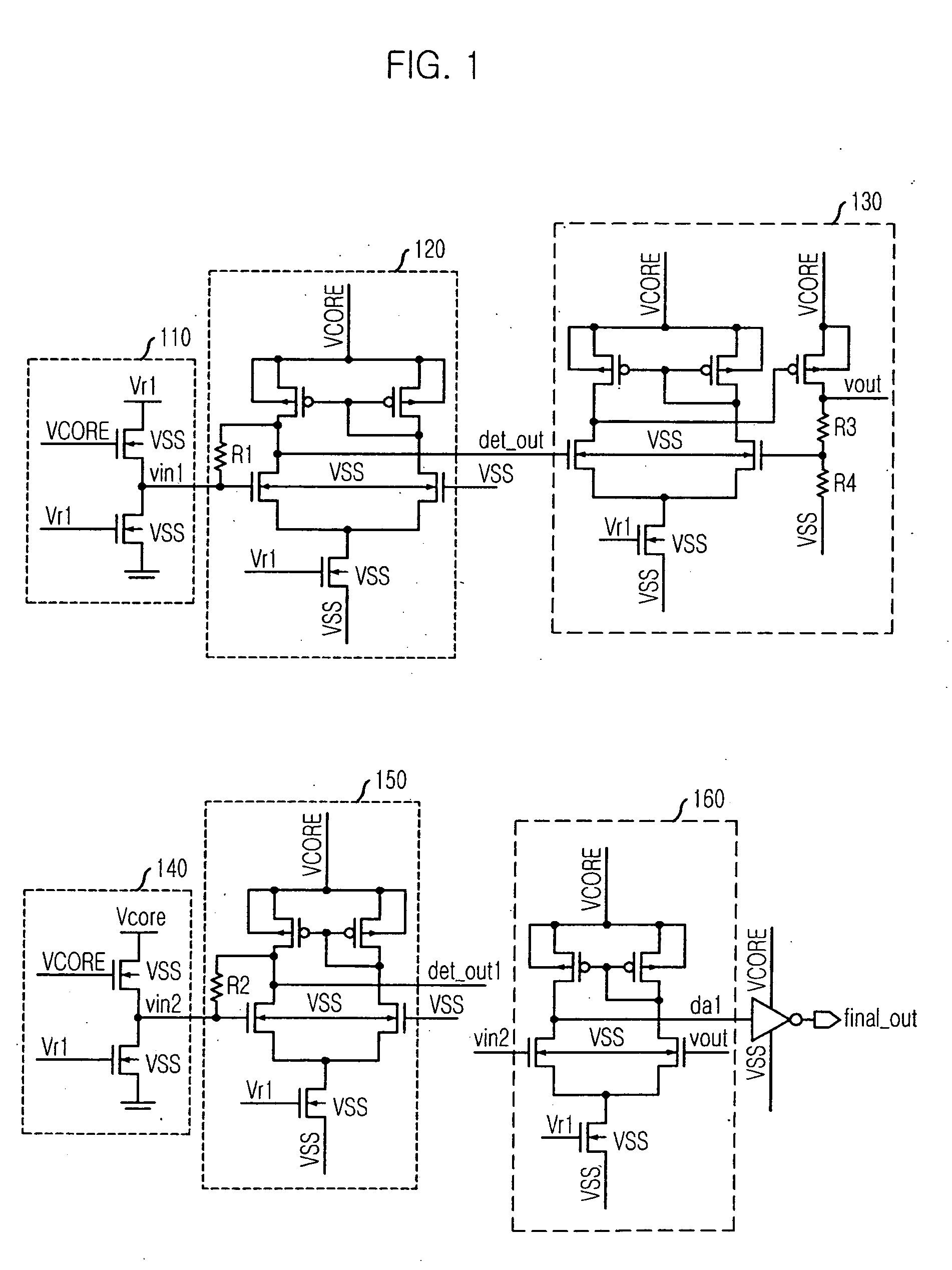 Circuit and method for detecting skew of transistor in semiconductor device