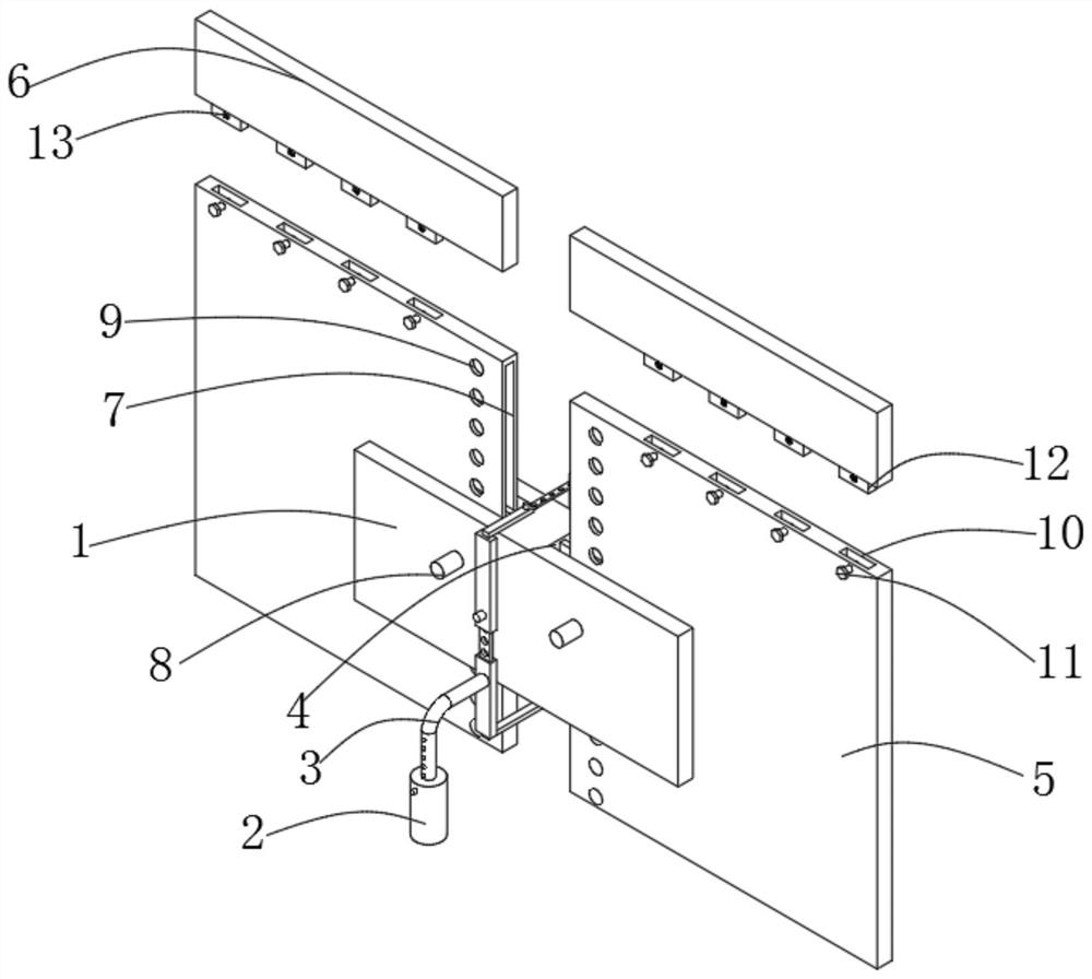 Assembly type glass partition rapid fixing structure