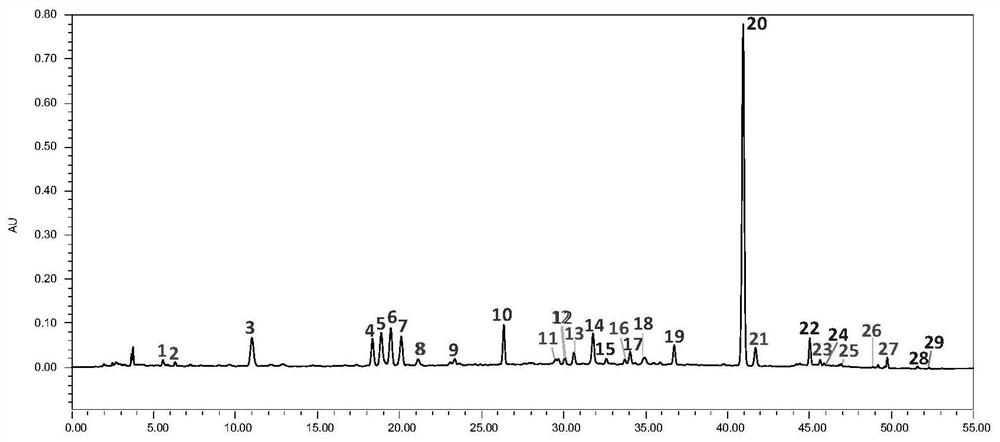 Quality monitoring method for quantitative fingerprint spectrum of Shuanghuanglian oral liquid