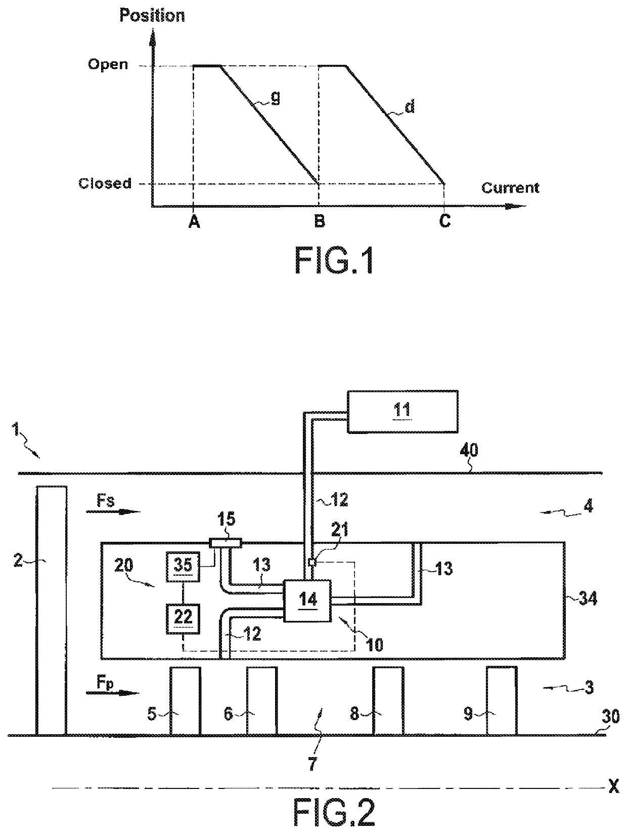 Unit for controlling a controlled valve for abstracting an airflow from a pressurized airflow of an aircraft