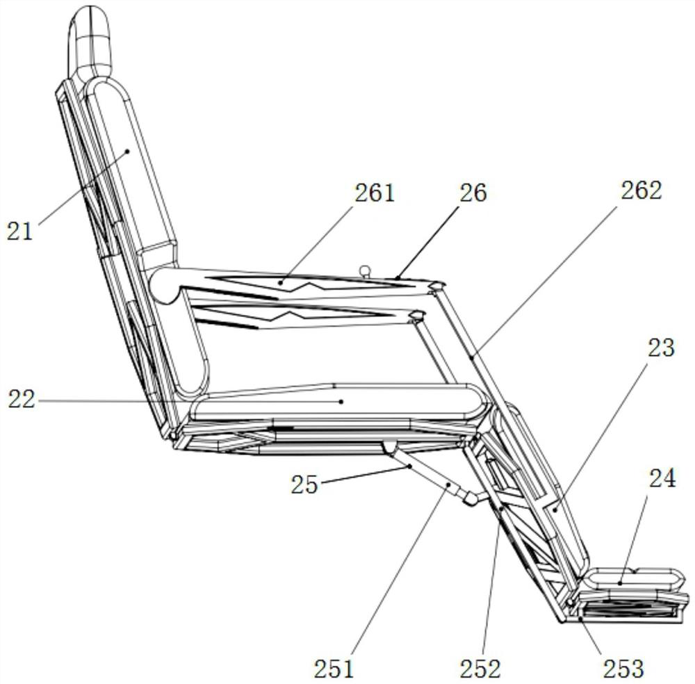 A stair-climbing wheelchair that can be spliced ​​with a bed and its splicing method