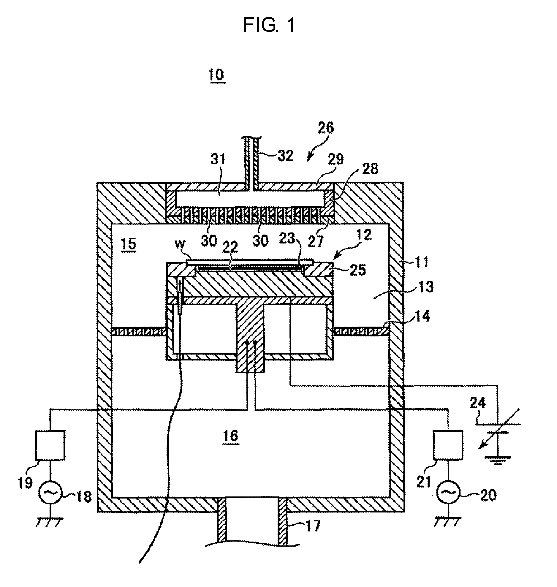 Component in processing chamber of substrate processing apparatus and method of measuring temperature of the component