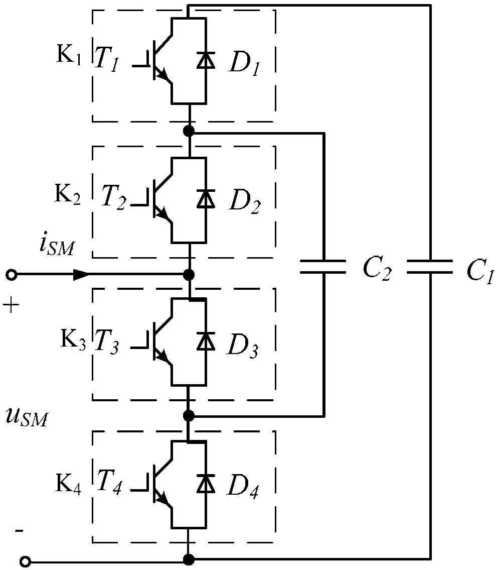 Capacitor voltage balance control method of MMC flying capacitor submodule