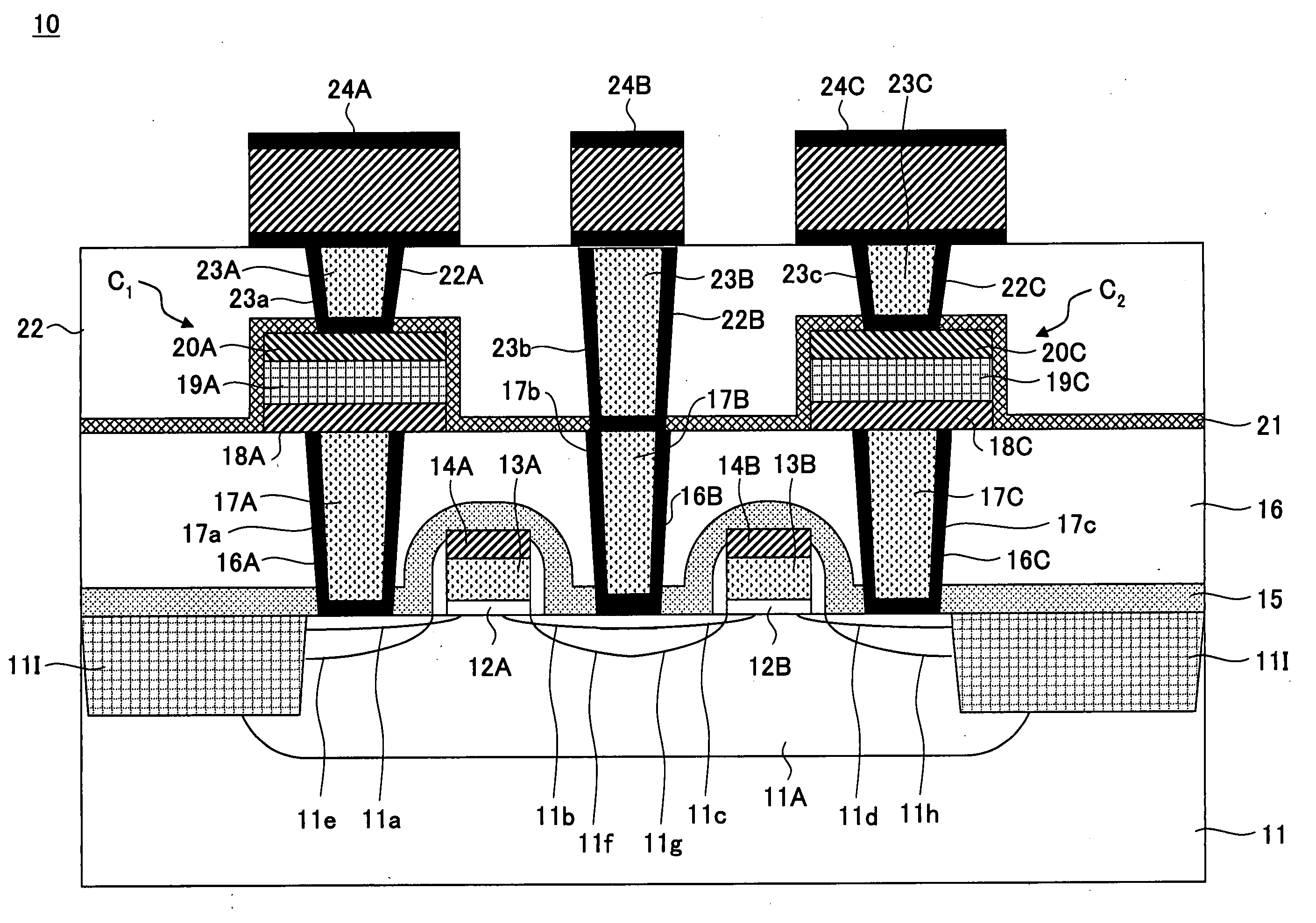 Ferroelectric memory device and fabrication process thereof, fabrication process of a semiconductor device