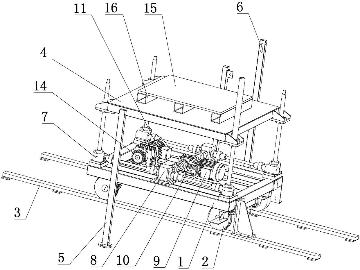 Lifting unstacking trolley capable of walking and having plate material positioning function