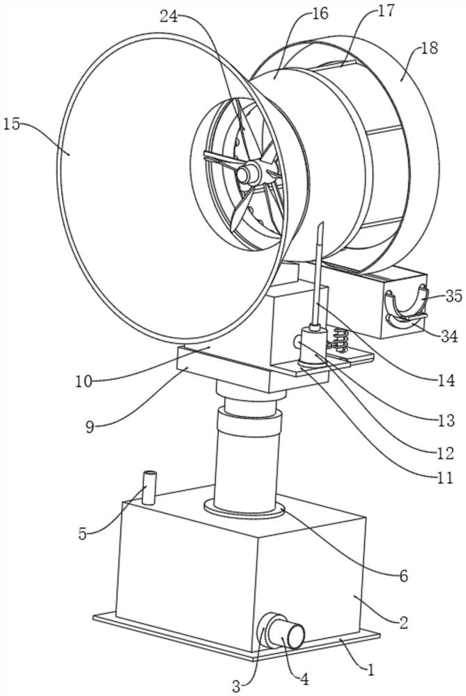 Flying dust treatment device