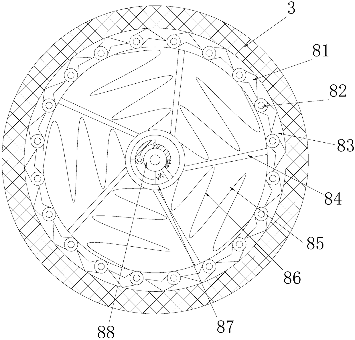 Insecticidal lamp high-voltage grid structure with layering screen with hooks for scraping off insects