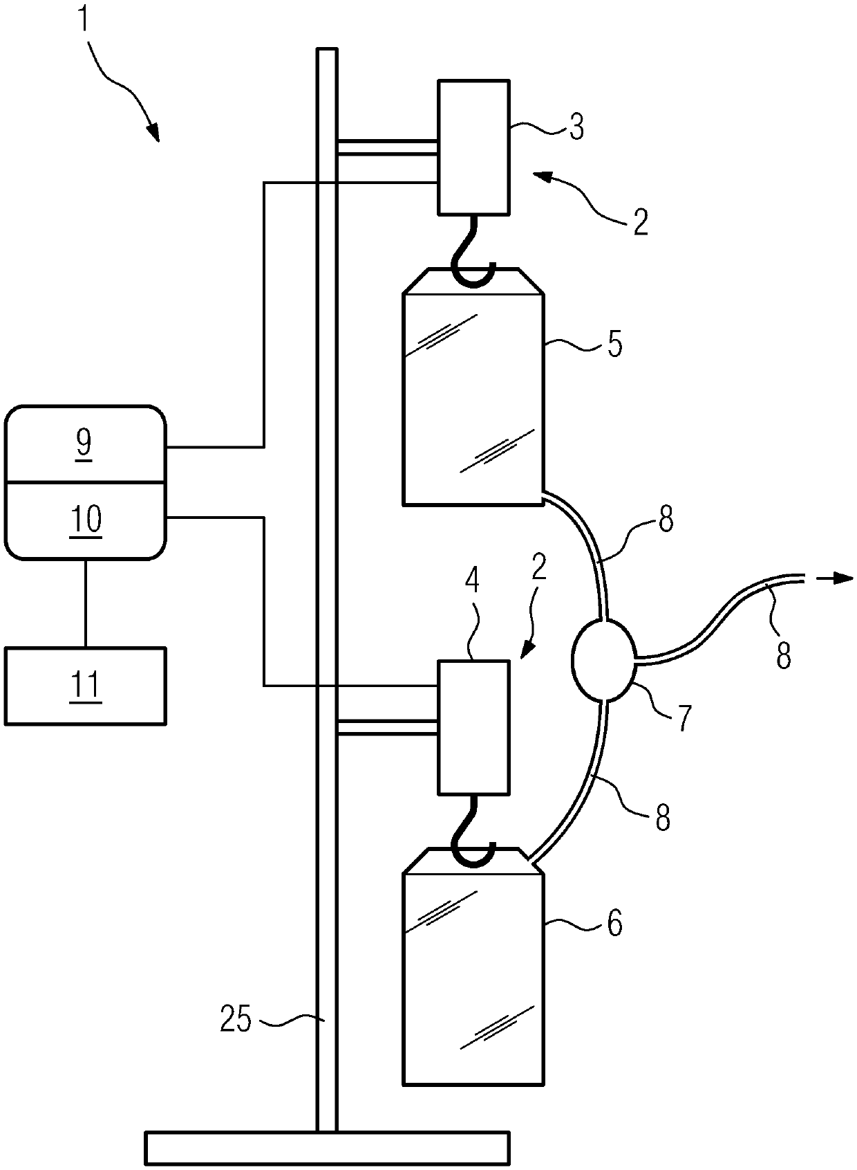 Sensor system for detecting phases and/or phase transitions in peritoneal dialysis
