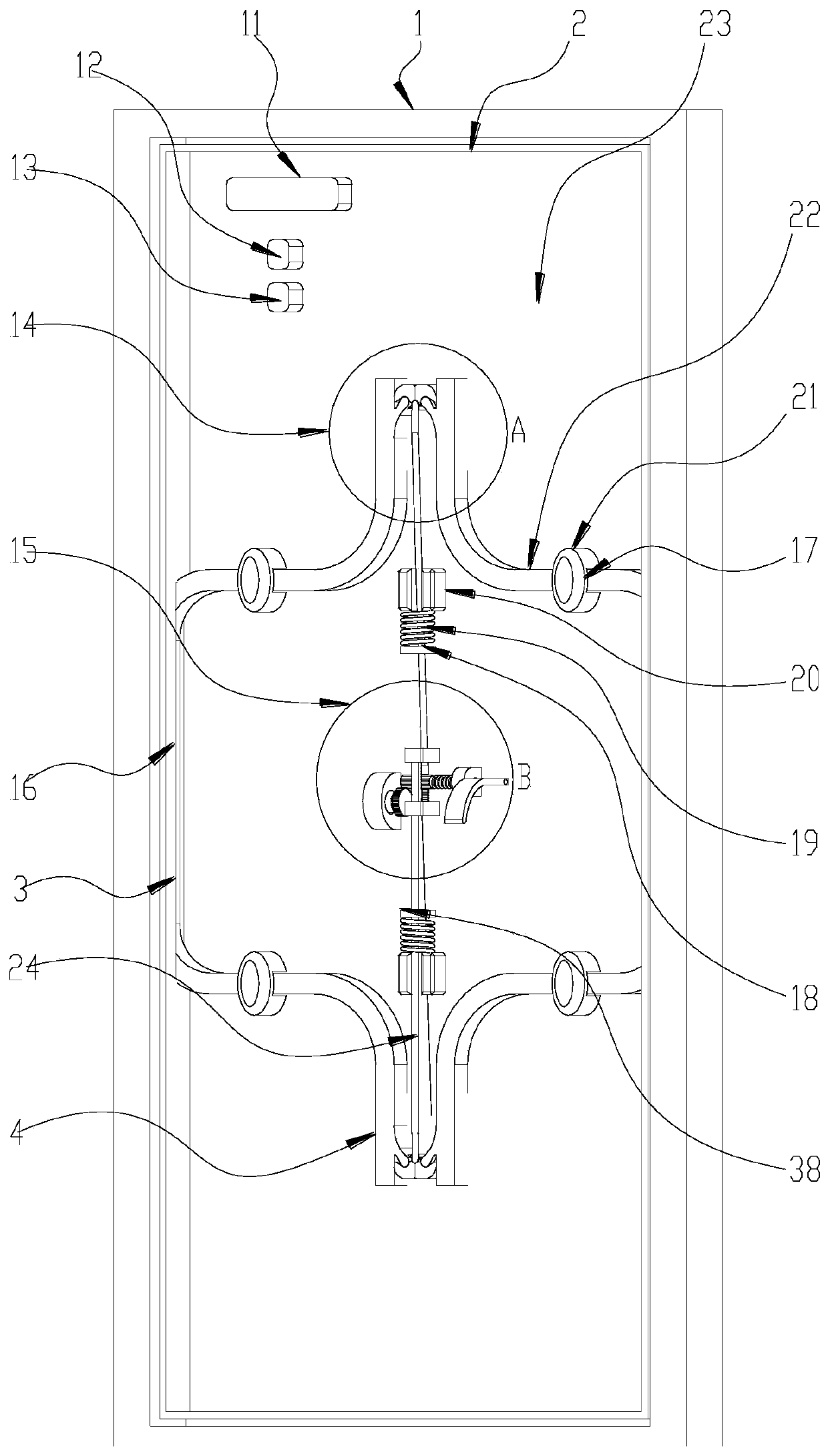 Explosion door assembly