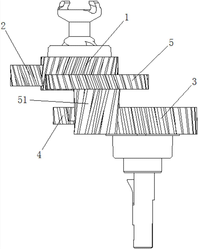 Driving gear structure of double-layer toner cartridge