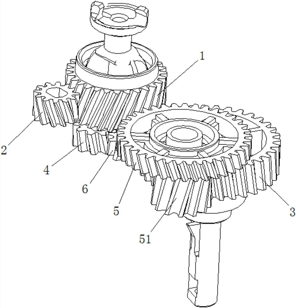 Driving gear structure of double-layer toner cartridge