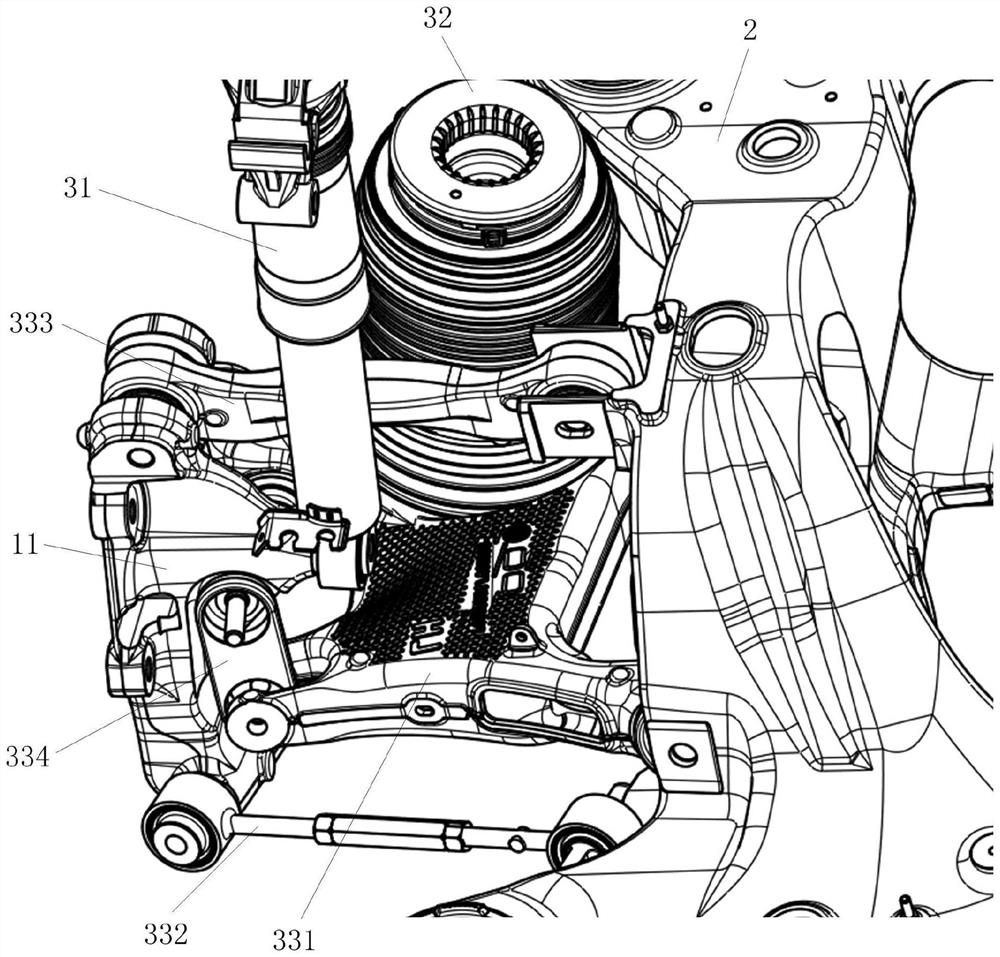 Multi-link rear suspension, axle assembly and vehicle