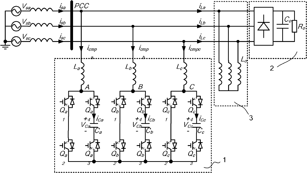 Active power filter based on boost direct current-direct current (DC-DC) conversion circuit
