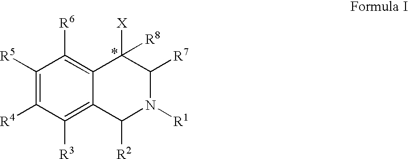 Use of aryl- and heteroaryl-substituted tetrahydroisoquinolines to block reuptake of norepinephrine, dopamine, and serotonin