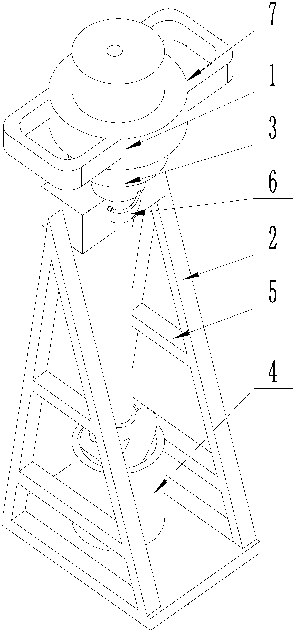A supporting mechanism preventing chippings from adhering to a stirrer