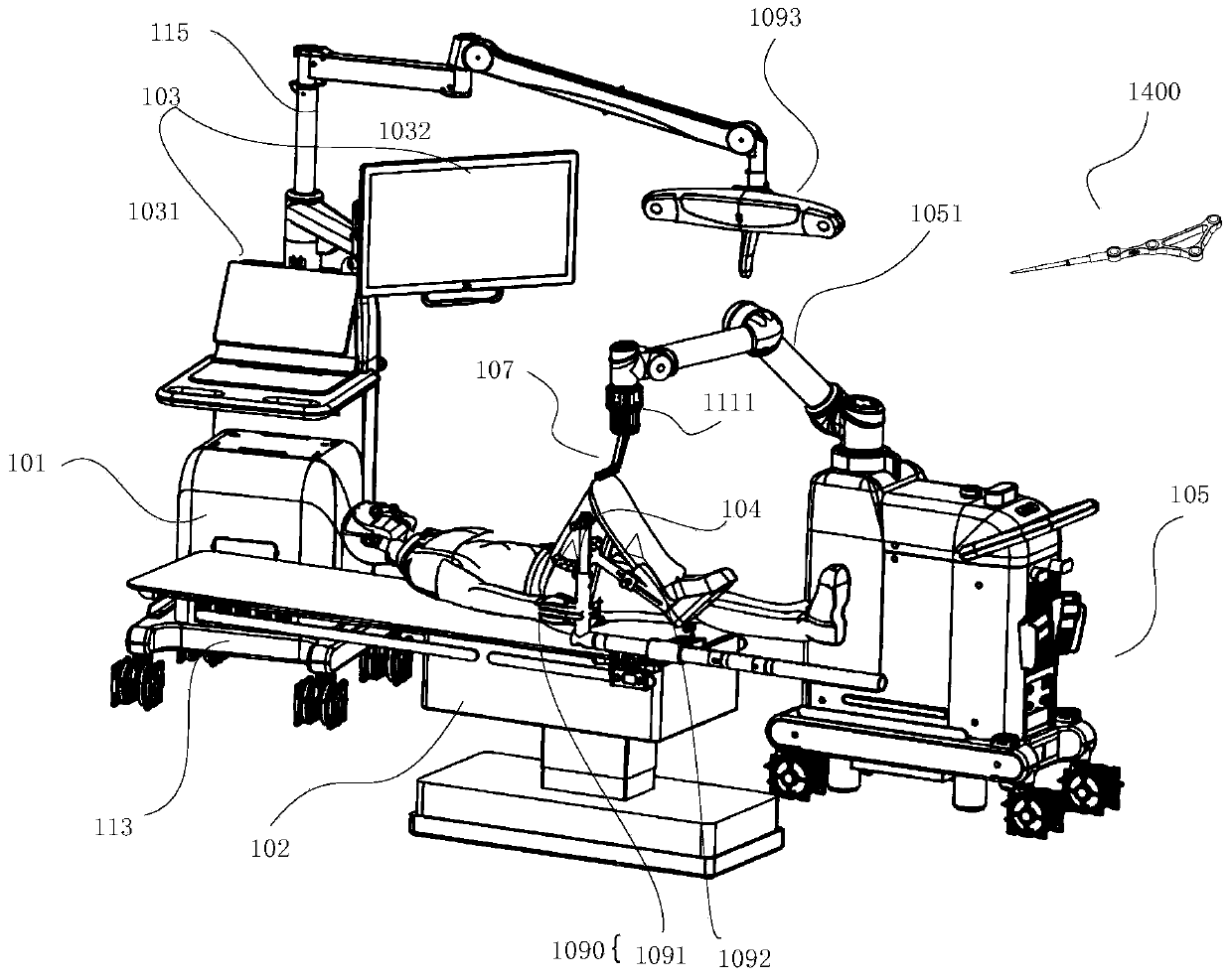 Total knee arthroplasty robot auxiliary system, control method and electronic equipment
