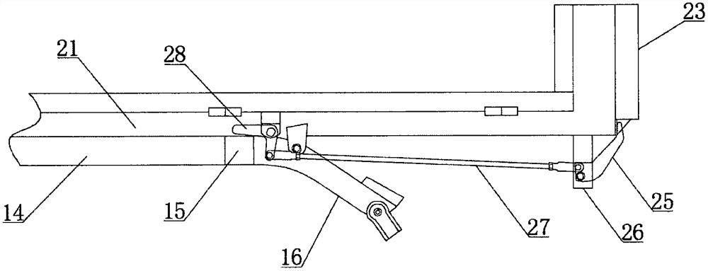 Novel tricycle automatic unloading device based on lever principle