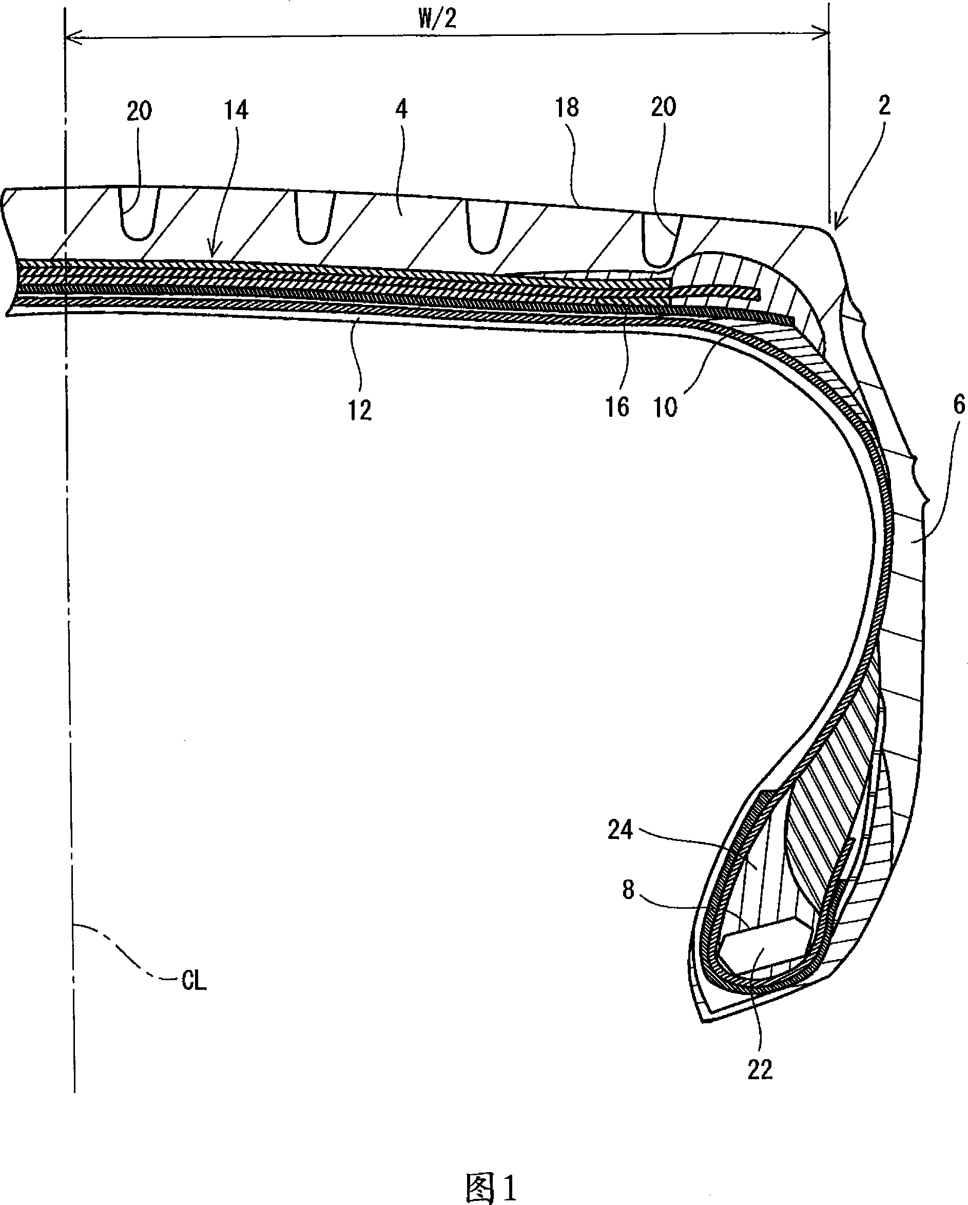 Heavy duty pneumatic tire