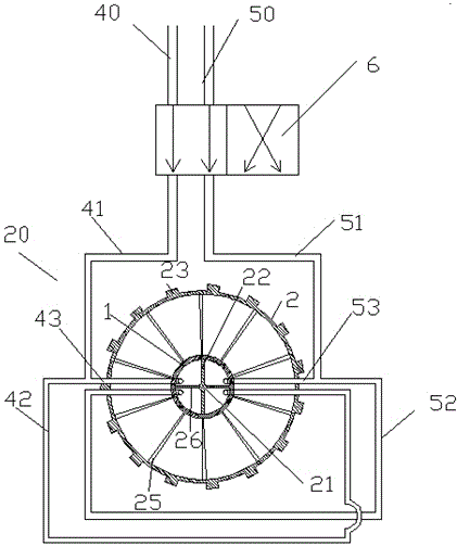Liquid feed with layered sealing strip and connection with radial slots