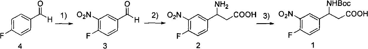 3-Boc amidocyanogen-3-(3-nitryl-4-fluorophenyl) monoprop and preparation method thereof