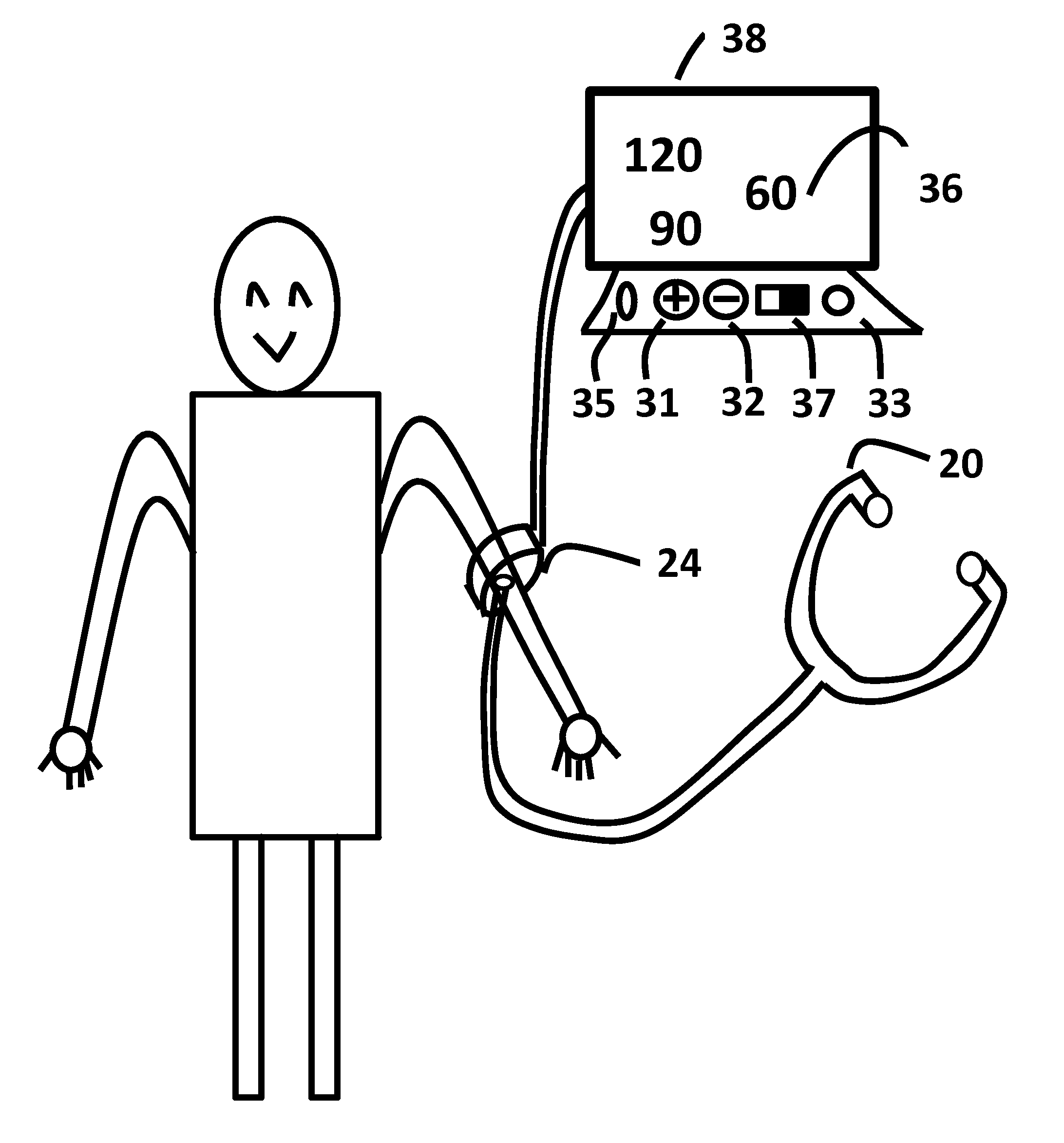 Apparatus and calibration method for blood pressure measurement