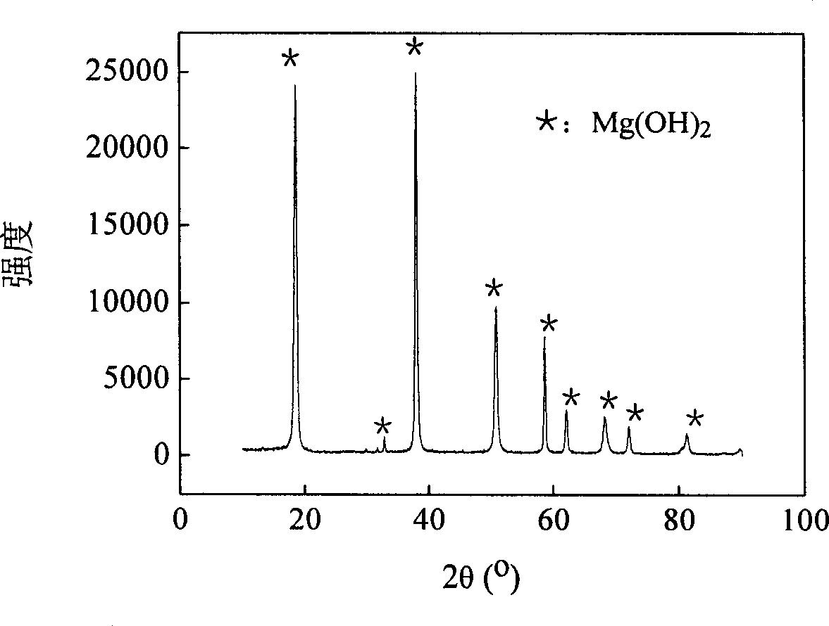 Water heat modification method for high dispersion magnesium hydroxide nanometer sheet