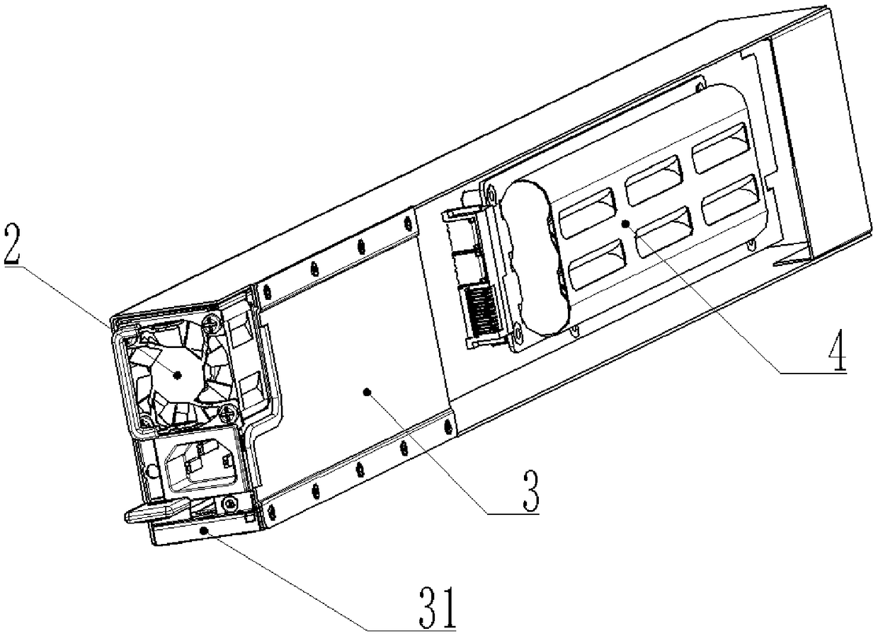 A concealed handle structure of a pluggable module