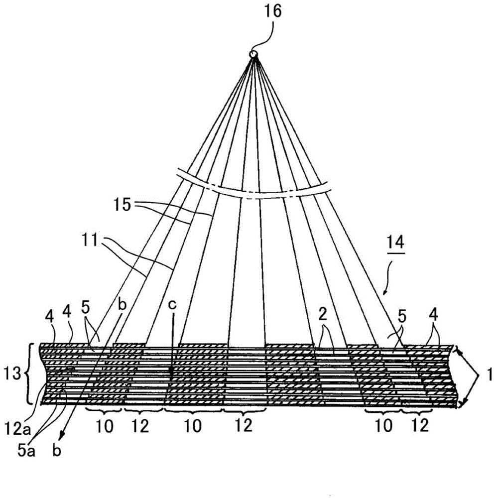 Laminated type X-ray filter grating, and manufacturing device and manufacturing method thereof
