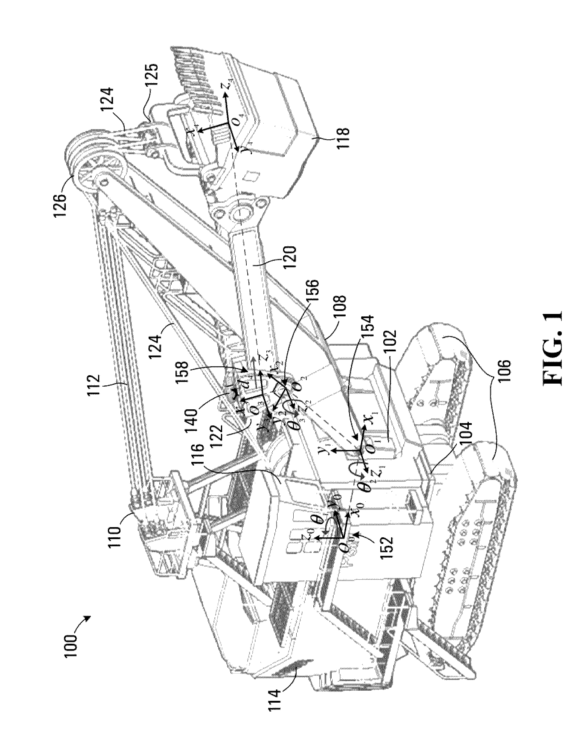 Method and apparatus for determining a spatial positioning of loading equipment