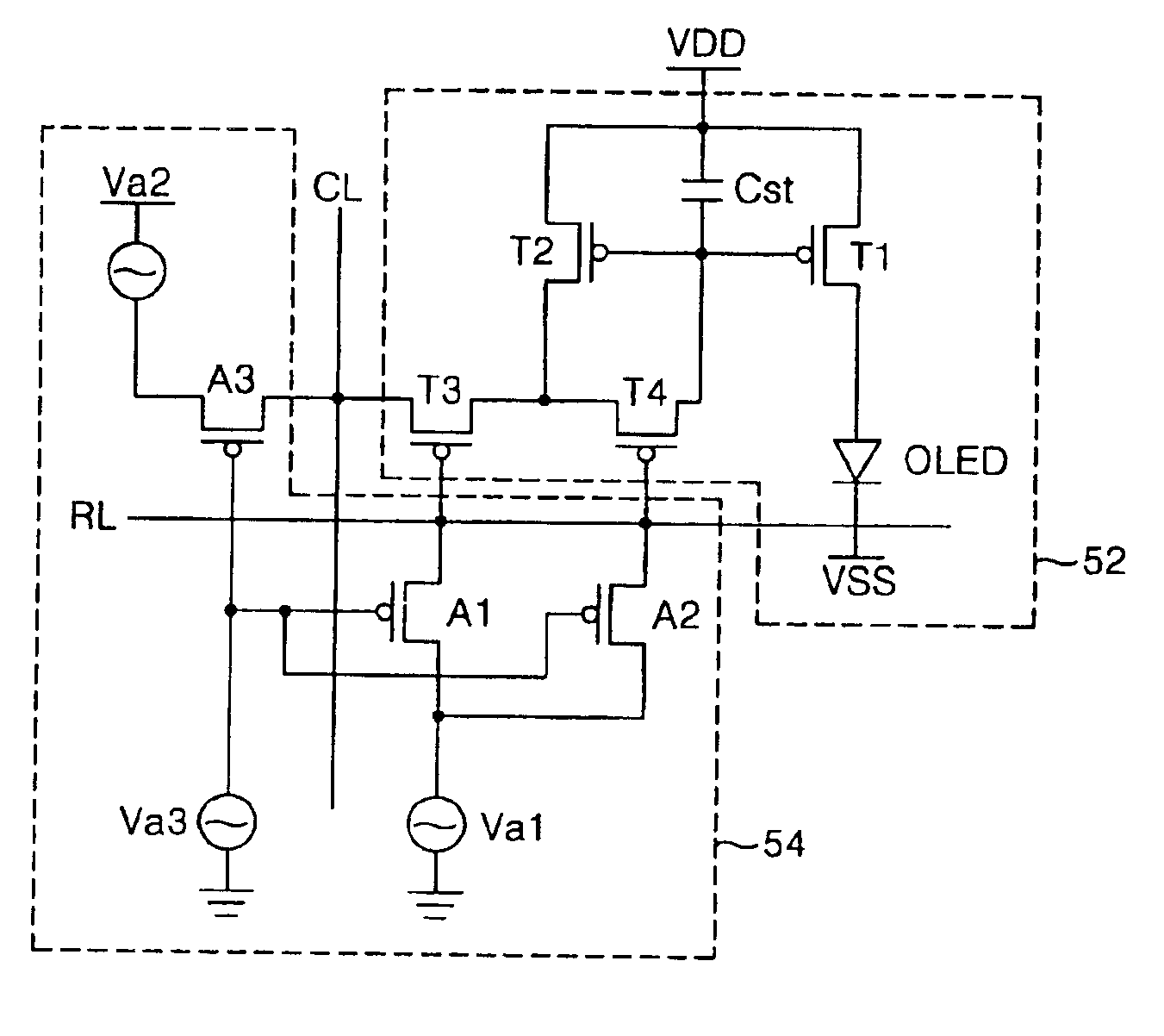 Aging circuit for organic electro luminescence device and driving method thereof
