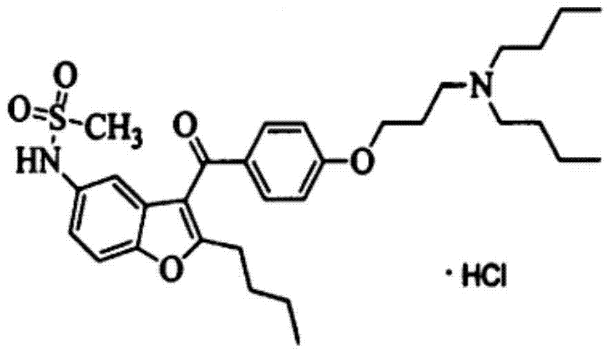 Composition for dronedarone hydrochloride tablet and preparation method thereof