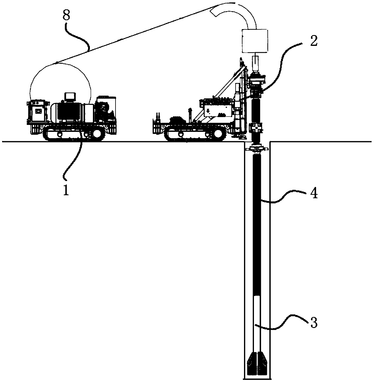 Dry drilling slag salvaging operation device and use method thereof