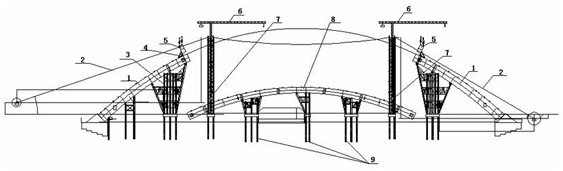 Large-span steel box arch rib segmented assembling and integral lifting construction method
