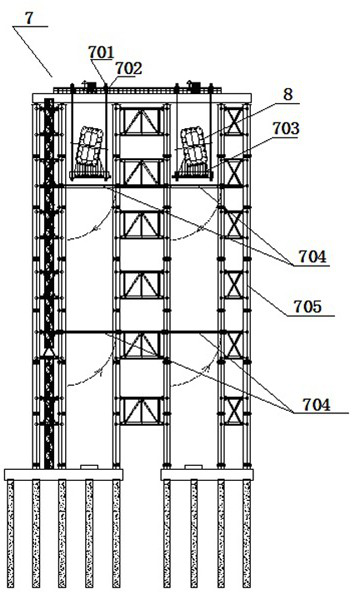 Large-span steel box arch rib segmented assembling and integral lifting construction method