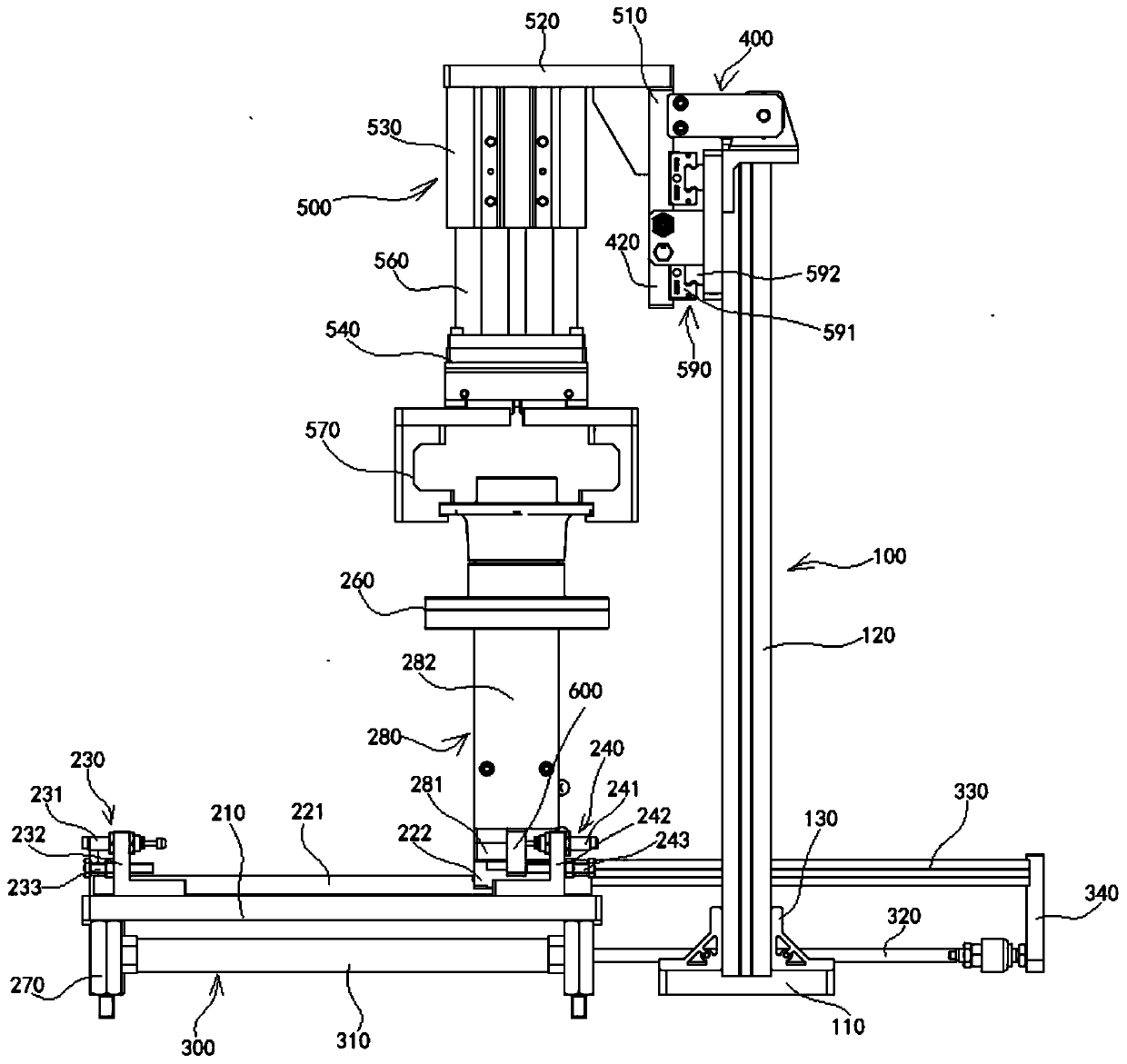 Hub bearing cage assembly press-fitting device
