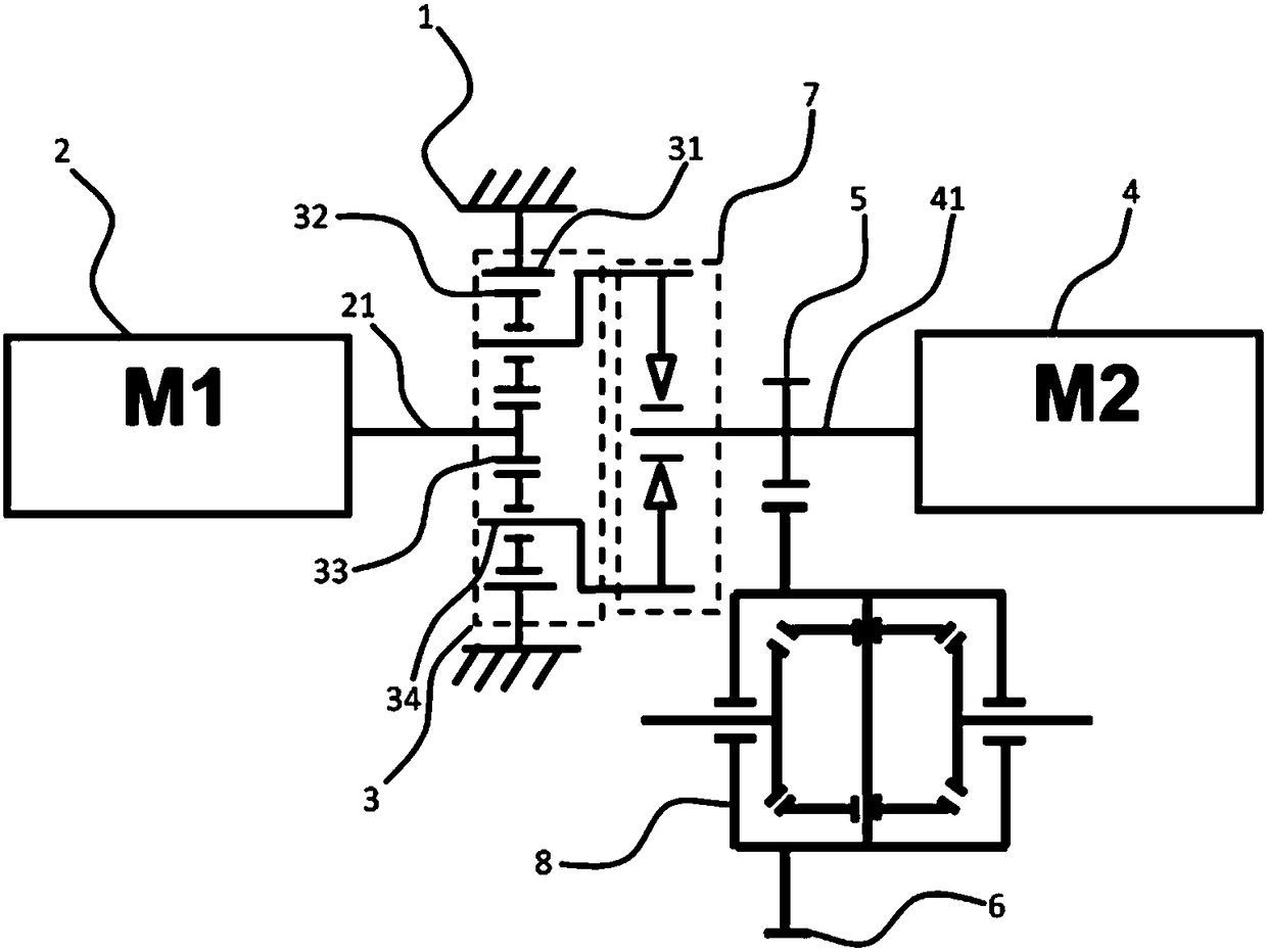 Compact double-motor driving system and driving method