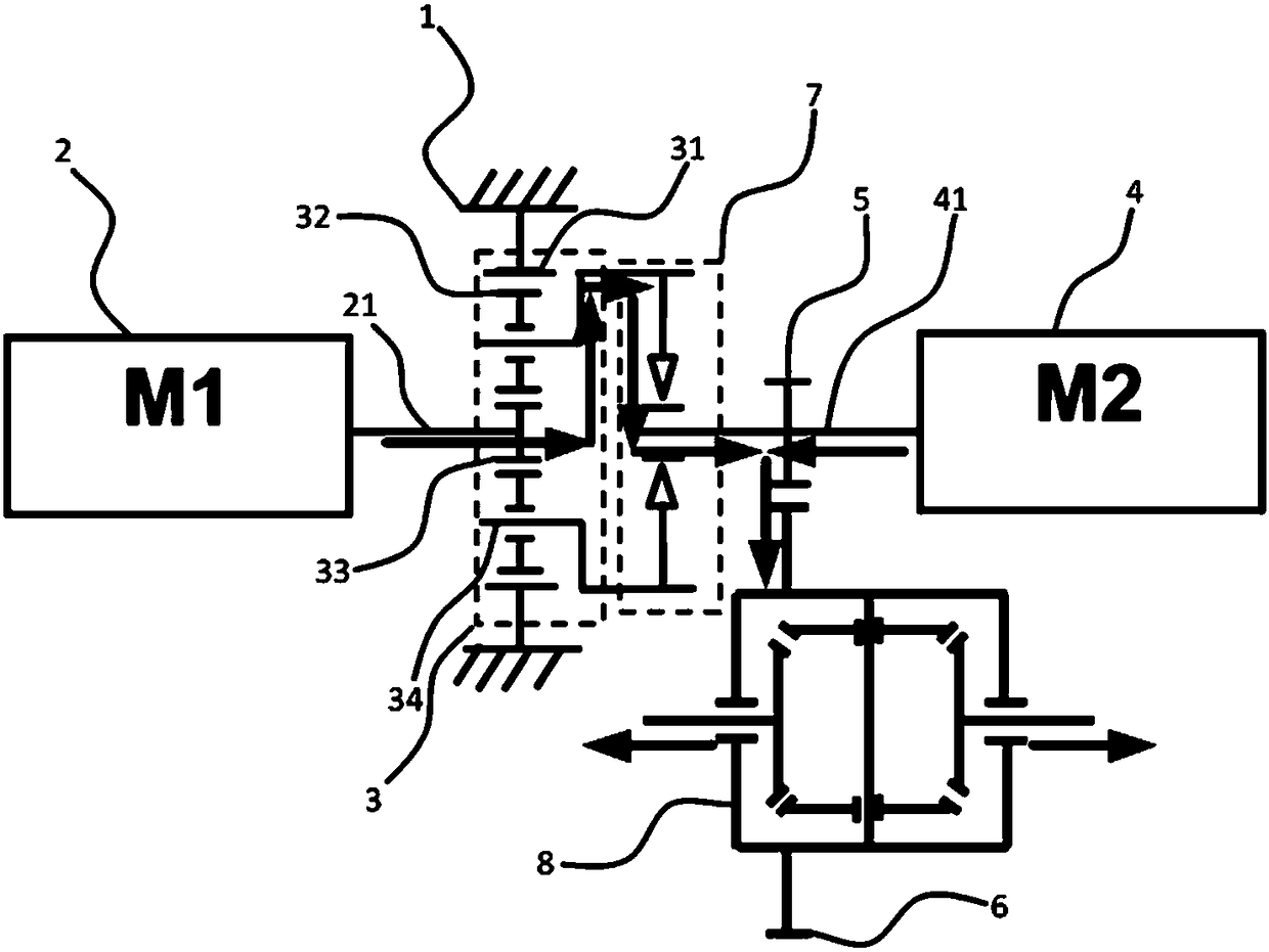 Compact double-motor driving system and driving method