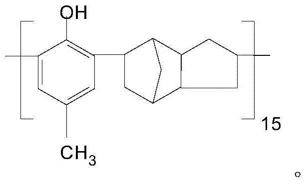 Macromolecular polymerized phenol modified polydicyclopentadiene material and preparation method thereof