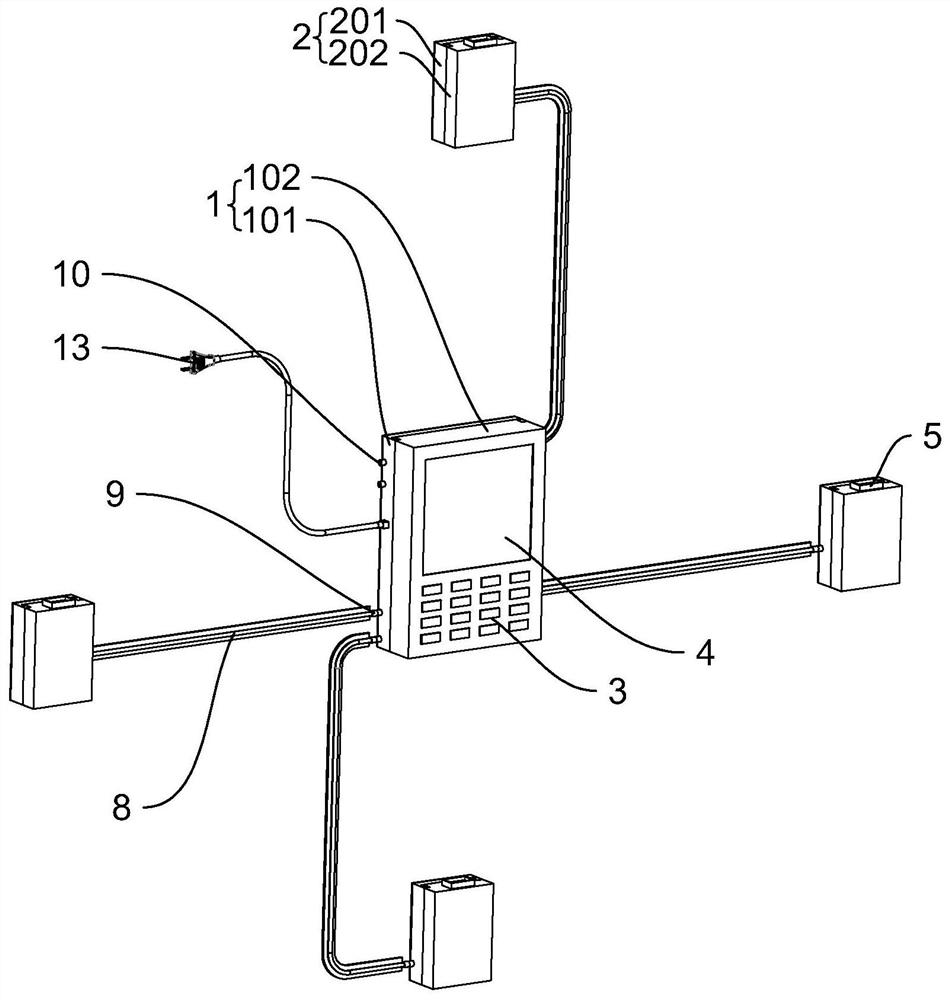 Indoor environmental pollutant concentration detection device