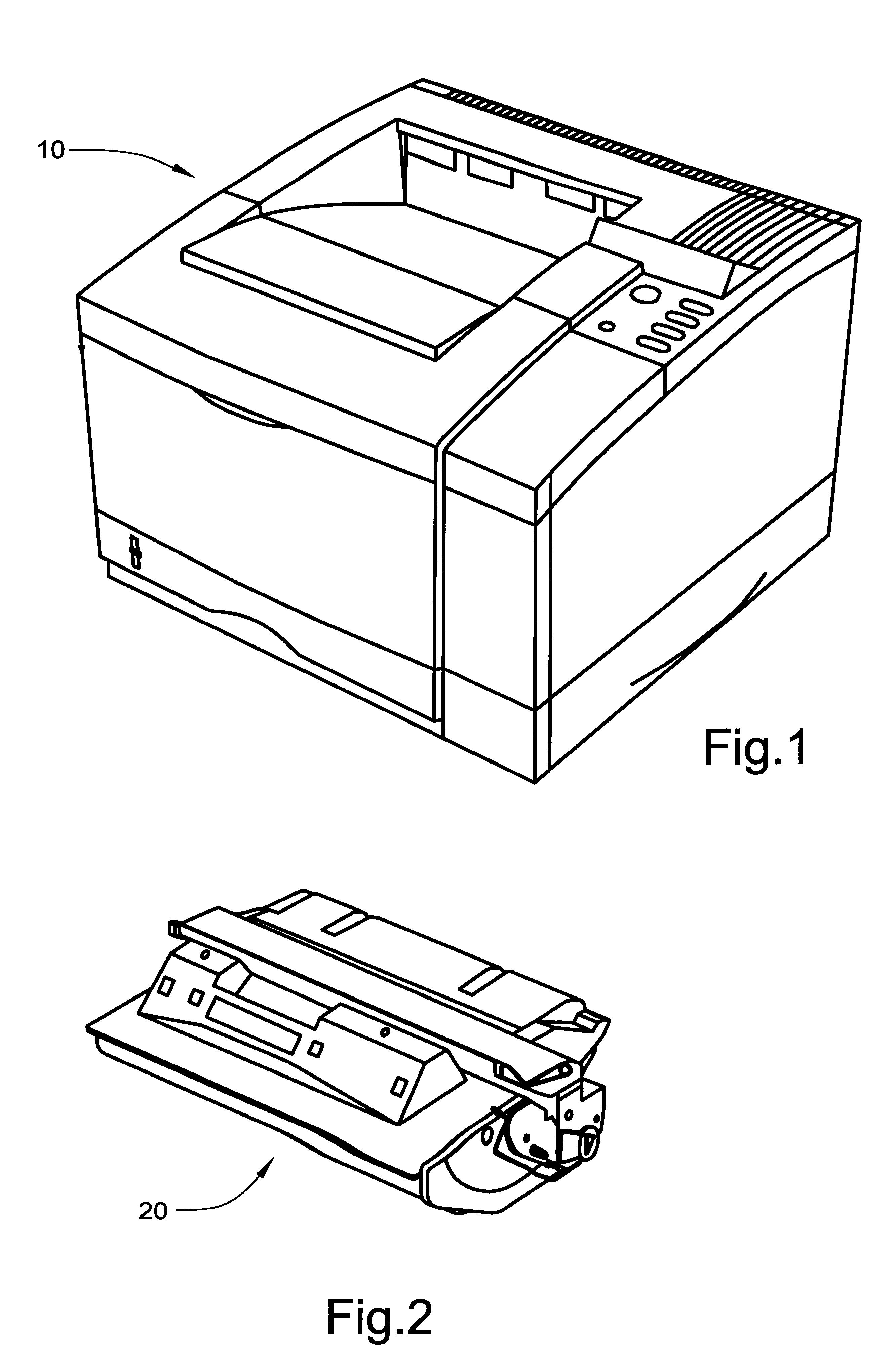 Non-contacting communication and power interface between a printing engine and peripheral systems attached to replaceable printer component