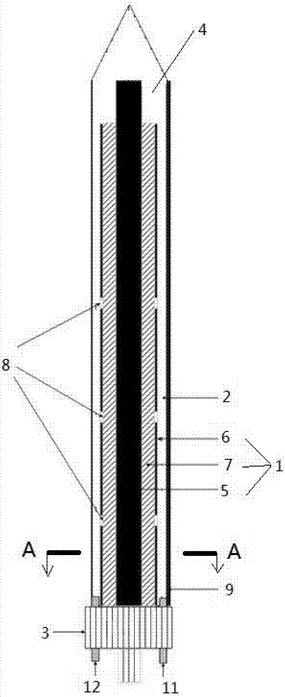 Single-side heating multi-slit hemostatic needle