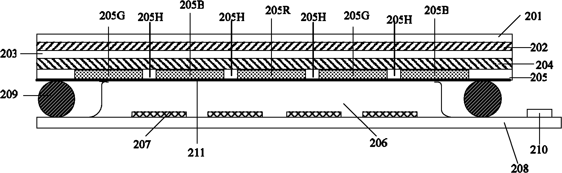 Touch color e-book display device and preparation method thereof