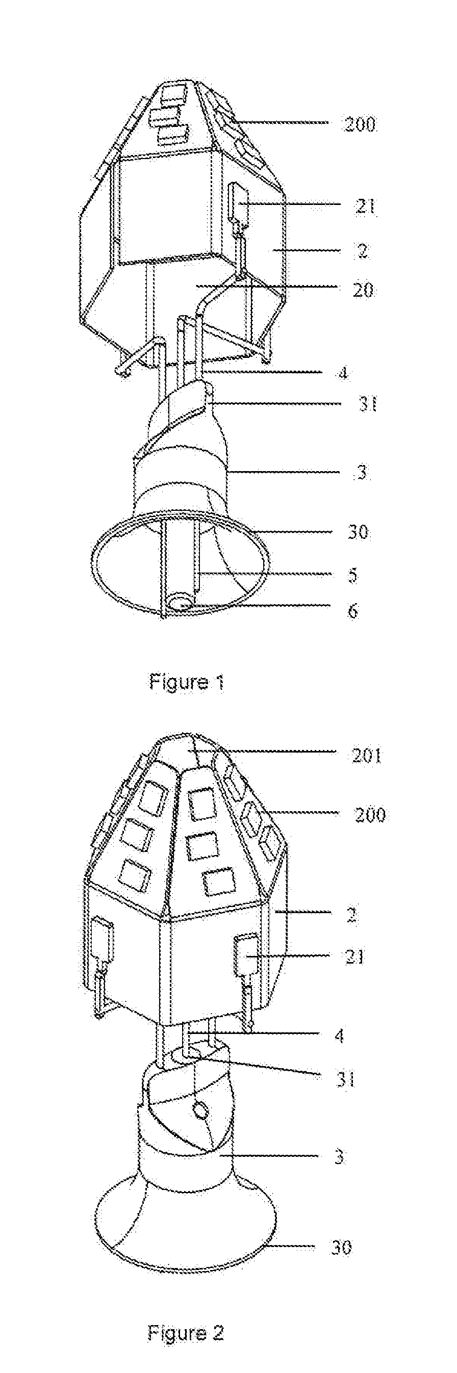 Stem structure and LED lighting device