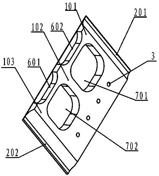 Combined connecting structure for mining excavator chassis and mining excavator