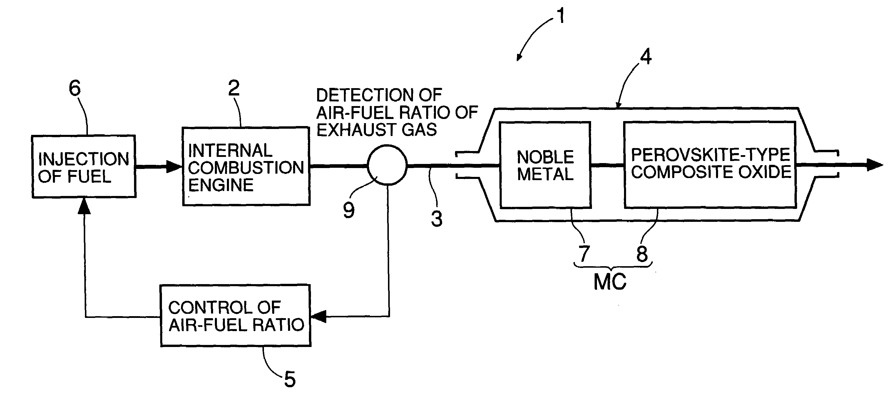 Device for clarifying exhaust gas from internal combustion engine