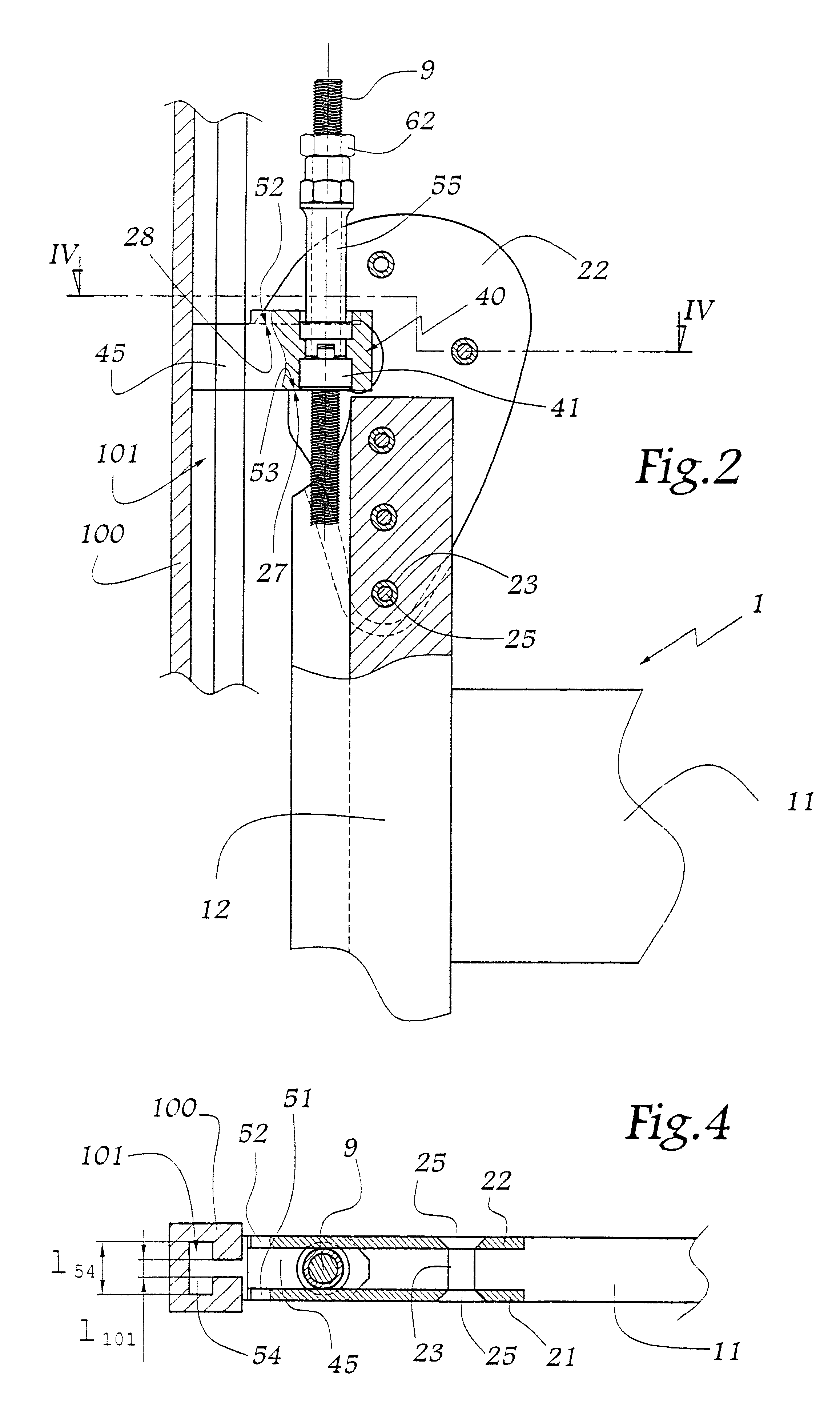 Device for coupling a heddle frame on a motion-transmission element