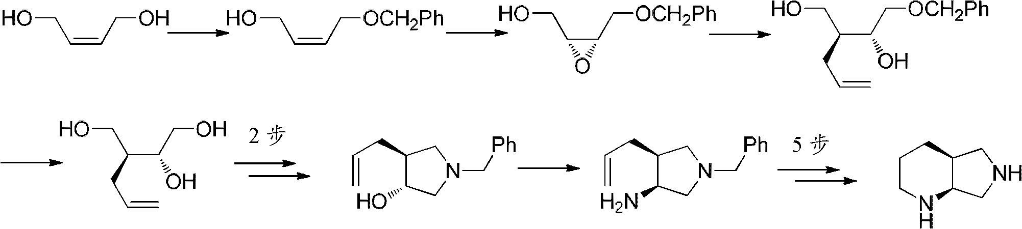 Asymmetric synthesis method, relevant raw materials and preparation method of (S,S)-2,8-diazabicyclo[4,3,0] nonane
